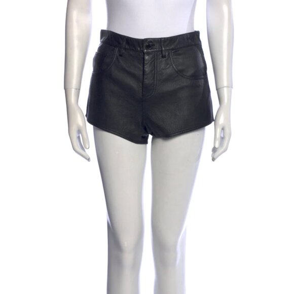 Saint Laurent Leather Shorts - Picture 1 of 2